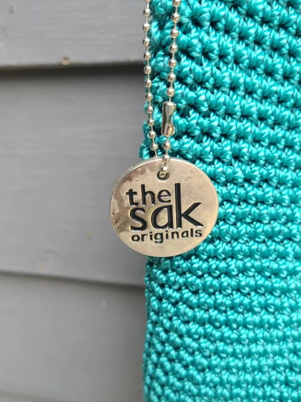 The SAK Green Crochet Crosbody Bag